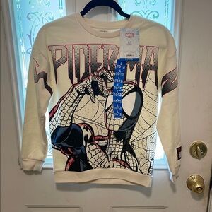 Marvel Spider-Man Cream and Black Sweatshirt